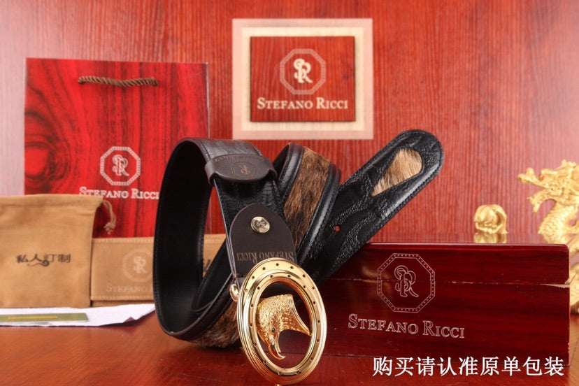 STEFANO RICCI-皮帶-5吋-男款