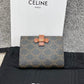 Celine 凱旋門老花中夾-羊皮