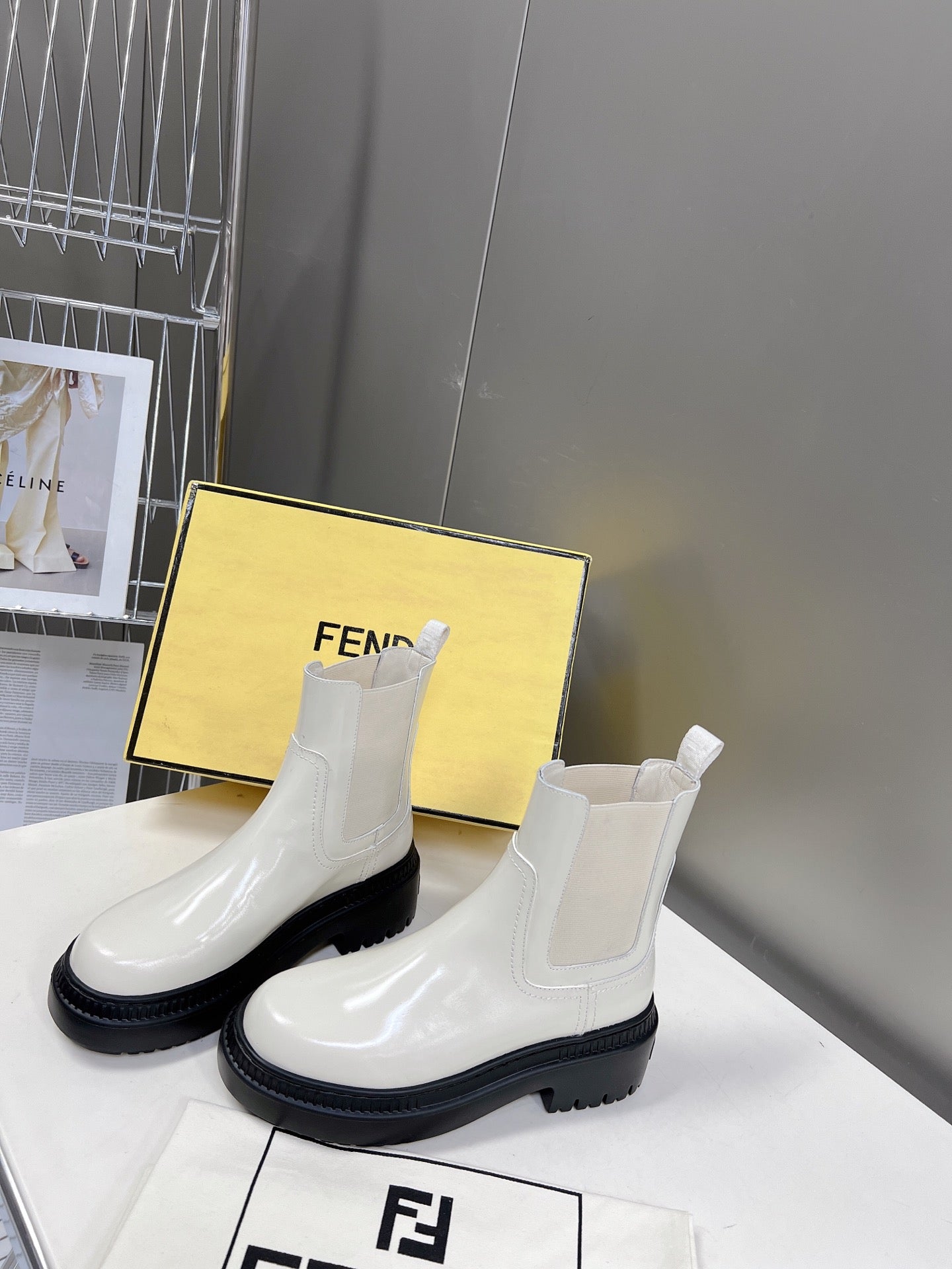 芬F家-2022早春新款 短靴 白色