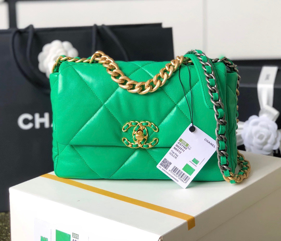Chanel 19Bag-小號青草綠