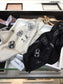 Chanel 羊絨銀線印花長巾