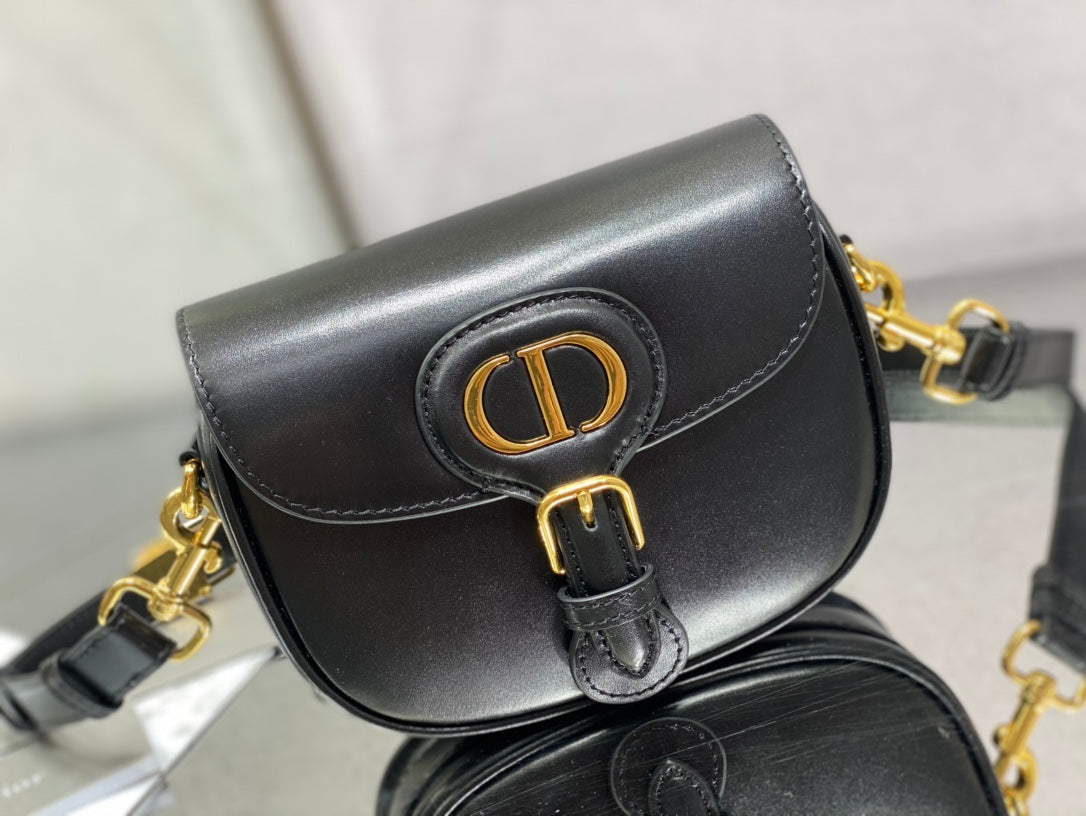 Dior Bobby-小號18cm-黑色牛皮