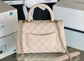 Chanel coco handle CF 小號-米白色牛皮-香檳金扣