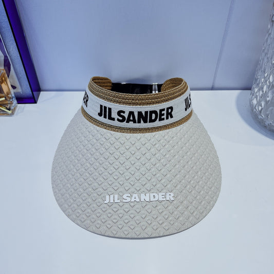 JIL SANDER 織帶拼接防曬帽