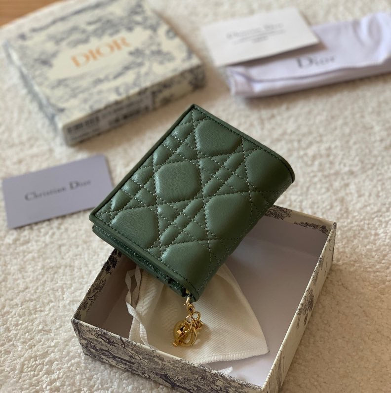 Dior Lady Dior 藤格紋卡包