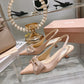 穆M家-2022新款 尖頭低跟鞋 杏色