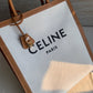 賽C家-CABAS CELINE 豎款印花帆布和小牛皮手袋