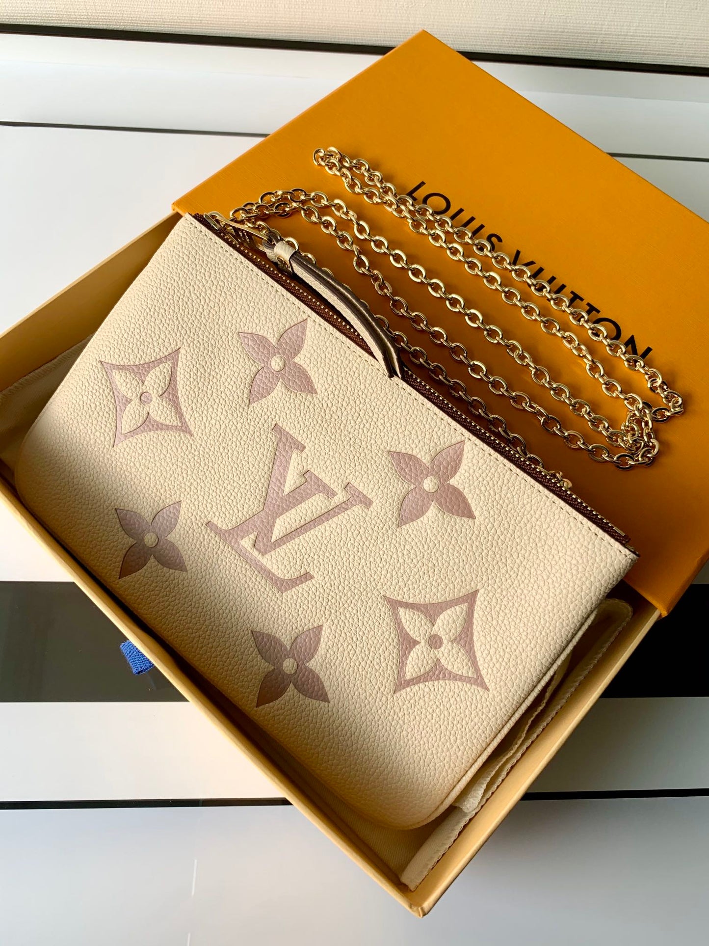 LV M80084 Double Zip Pochette鏈條包
