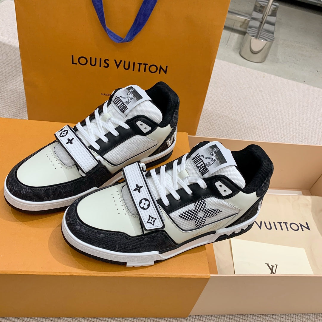 路L家-trainer系列 魔鬼氈牛仔布 運動版鞋 男女同款 黑色
