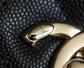 Chanel mini coco handle-黑色球紋牛皮-淡金扣