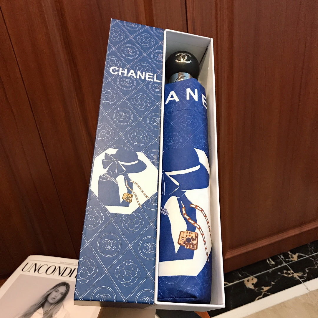 CHANEL-雨傘-藍色