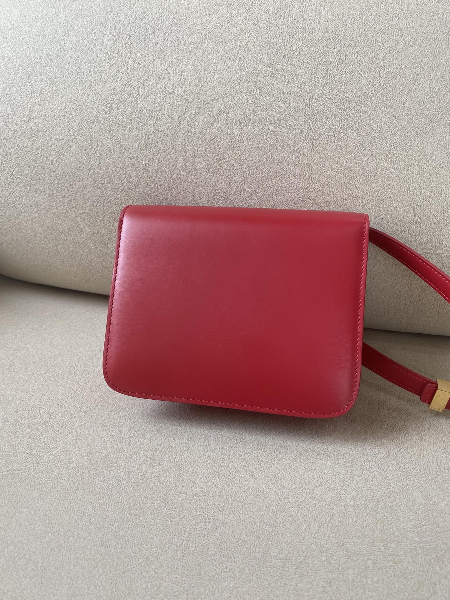 賽C家-Box Teen 拋光小牛皮手袋-紅色