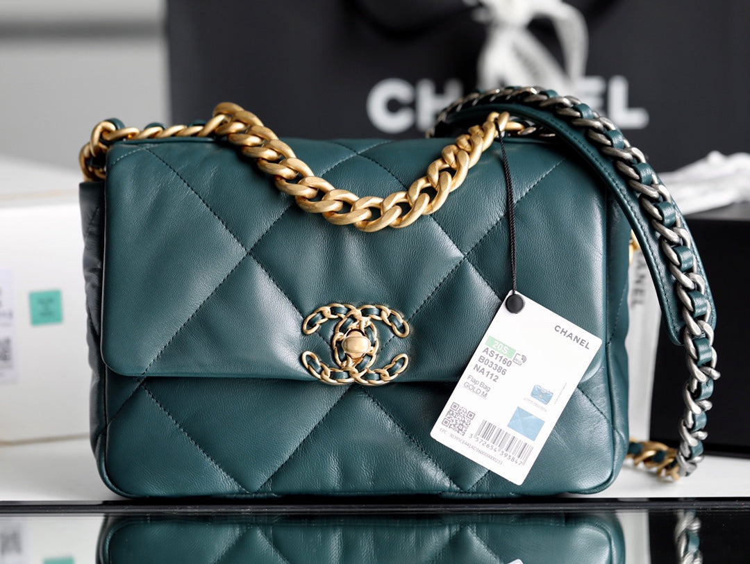 Chanel 19Bag-小號墨綠色