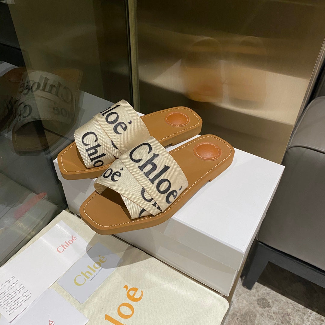 Chloe鞋-Chloe Woody Logo 拖鞋