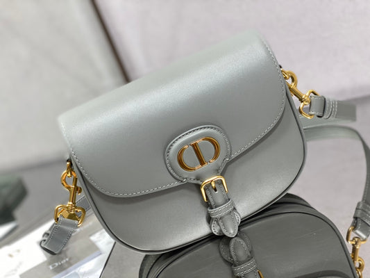 Dior Bobby-中號22cm-岩石灰牛皮