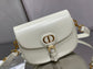 Dior Bobby-中號22cm-白色牛皮