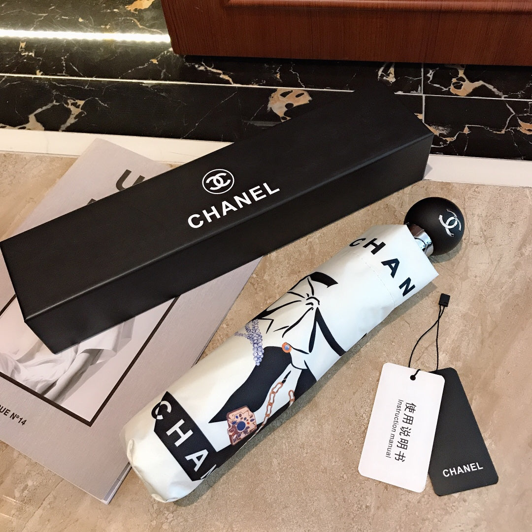 CHANEL-雨傘-白色