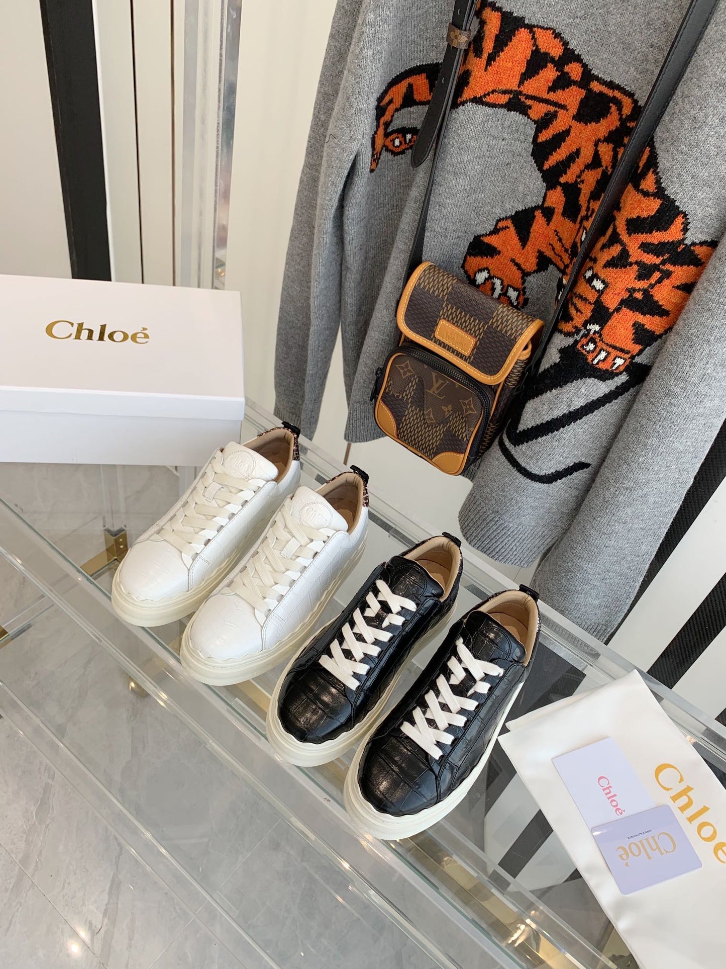 克羅C-小白鞋 厚底板鞋 休閒鞋