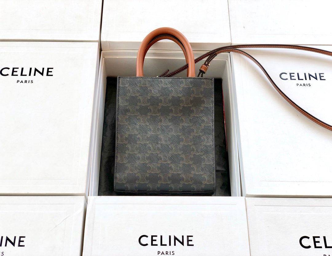 熱銷款 Celine Mini Cabas 棕色老花
