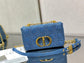 Dior Caro 小號20cm-牛仔藍