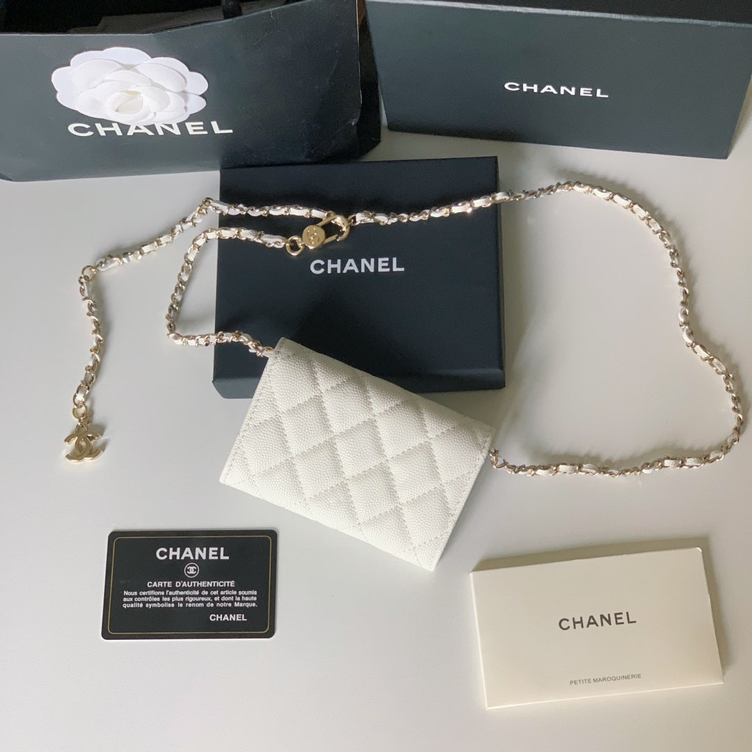 Chanel CF 鏈條零錢卡包