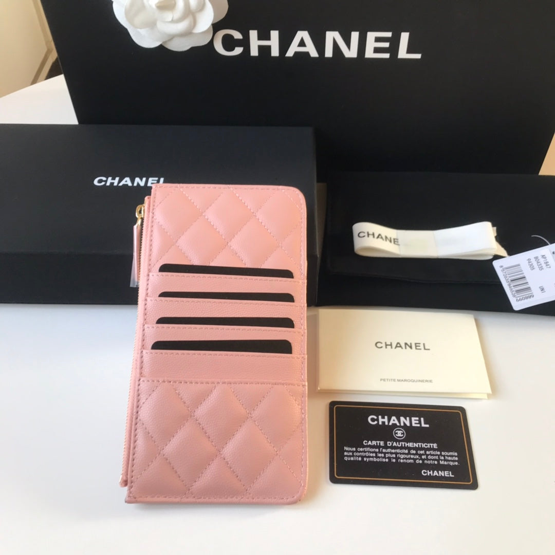 Chanel 拉鍊長夾卡包-扁長夾