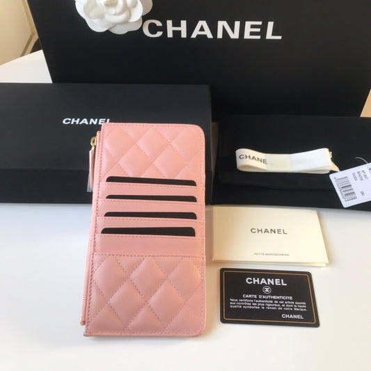 Chanel 拉鍊長夾卡包-扁長夾