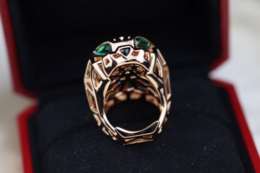Cartier 美洲豹戒指-男女同款-玫瑰金
