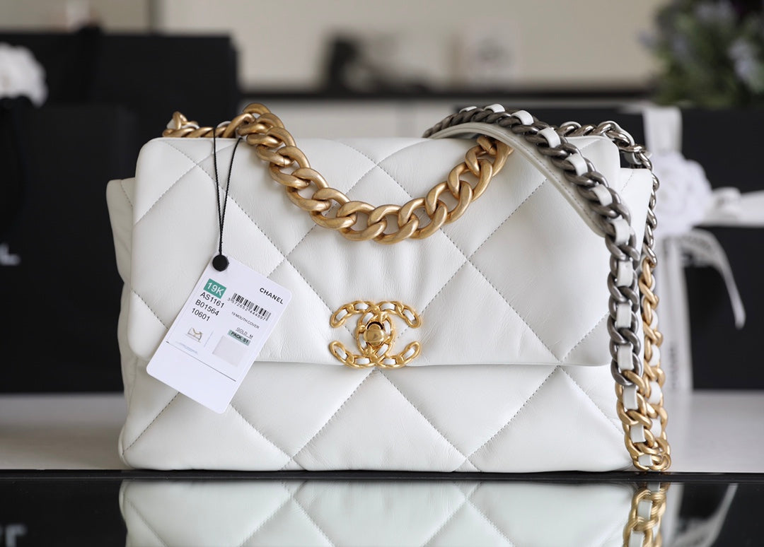 Chanel 19Bag-中號白色