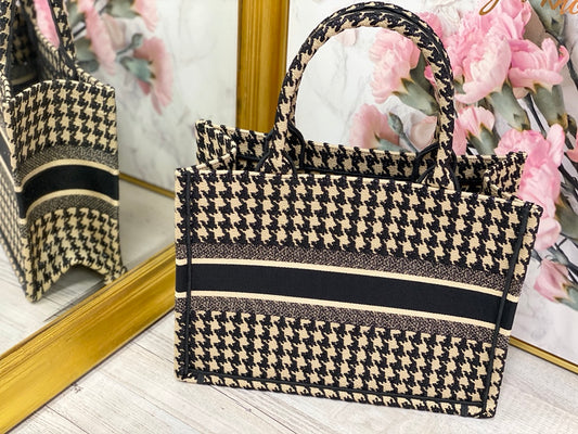 Dior Book Tote-小號36.5cm-千鳥格