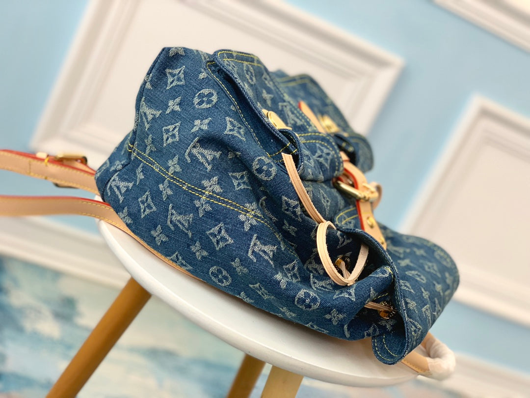 M44460 路L家-牛仔後背包 中古絕版限量款
