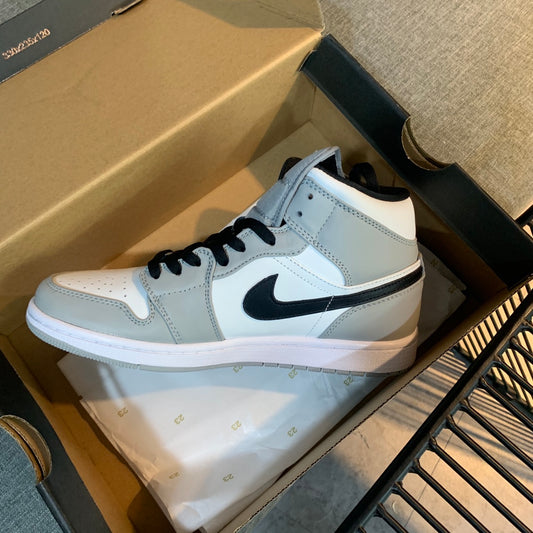 N1K-AJ1Mid 高筒板鞋 休閒鞋 白灰色