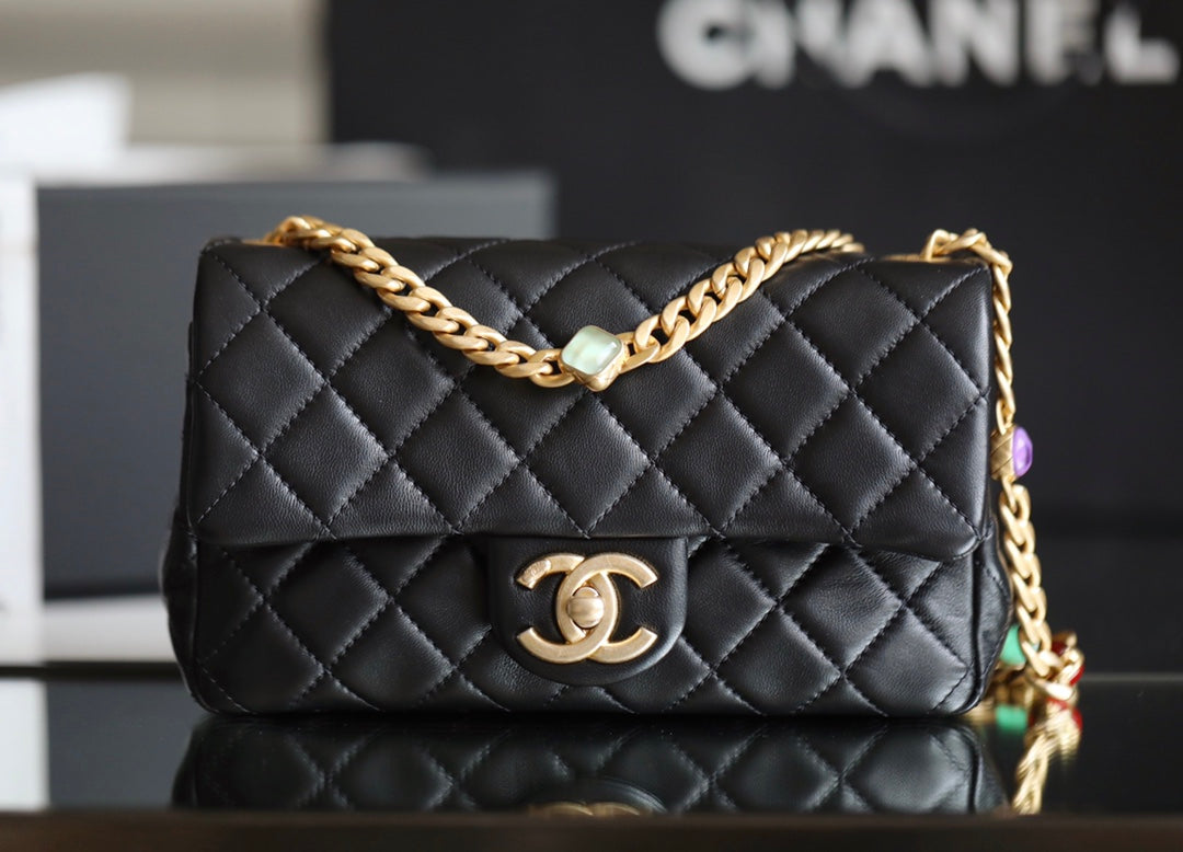 Chanel 寶石鏈條CF口蓋包
