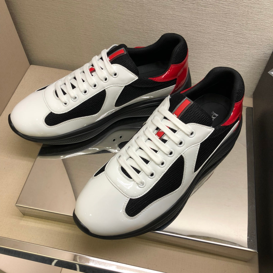Pra-小牛皮 休閒運動鞋 白色