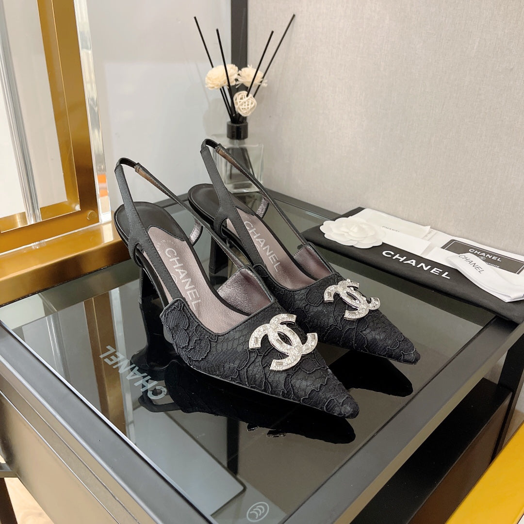 小香家-水鑽扣高跟鞋 中古系列 6.5cm
