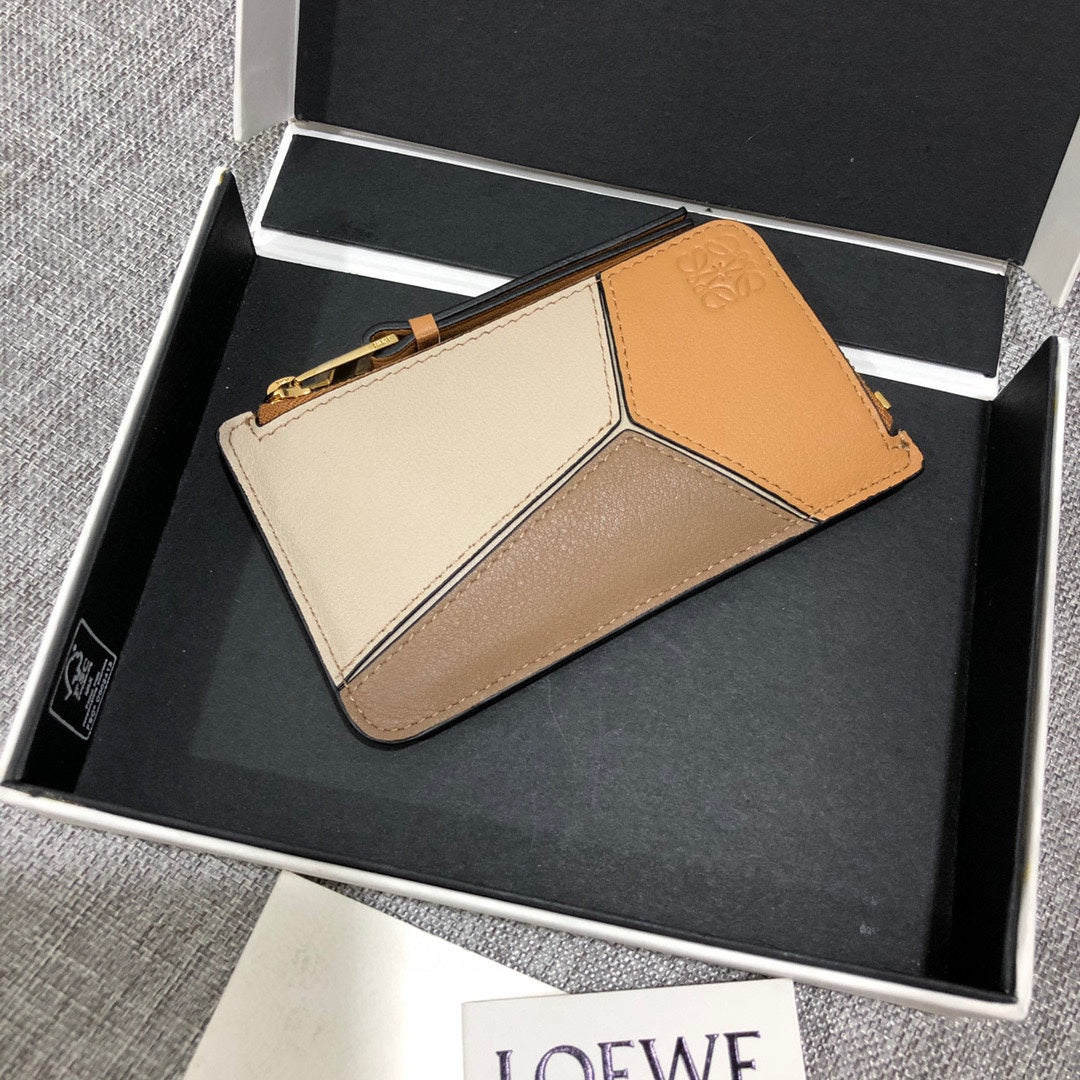 Loewe 拉鍊拼接卡包