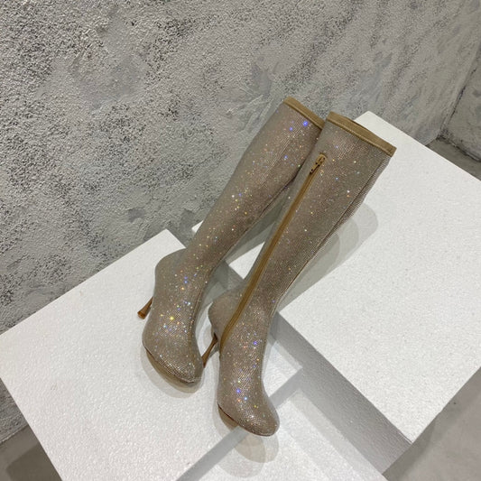 B編織-22S官網秋冬新品 高跟鑽靴(35-39,40-42可訂製)