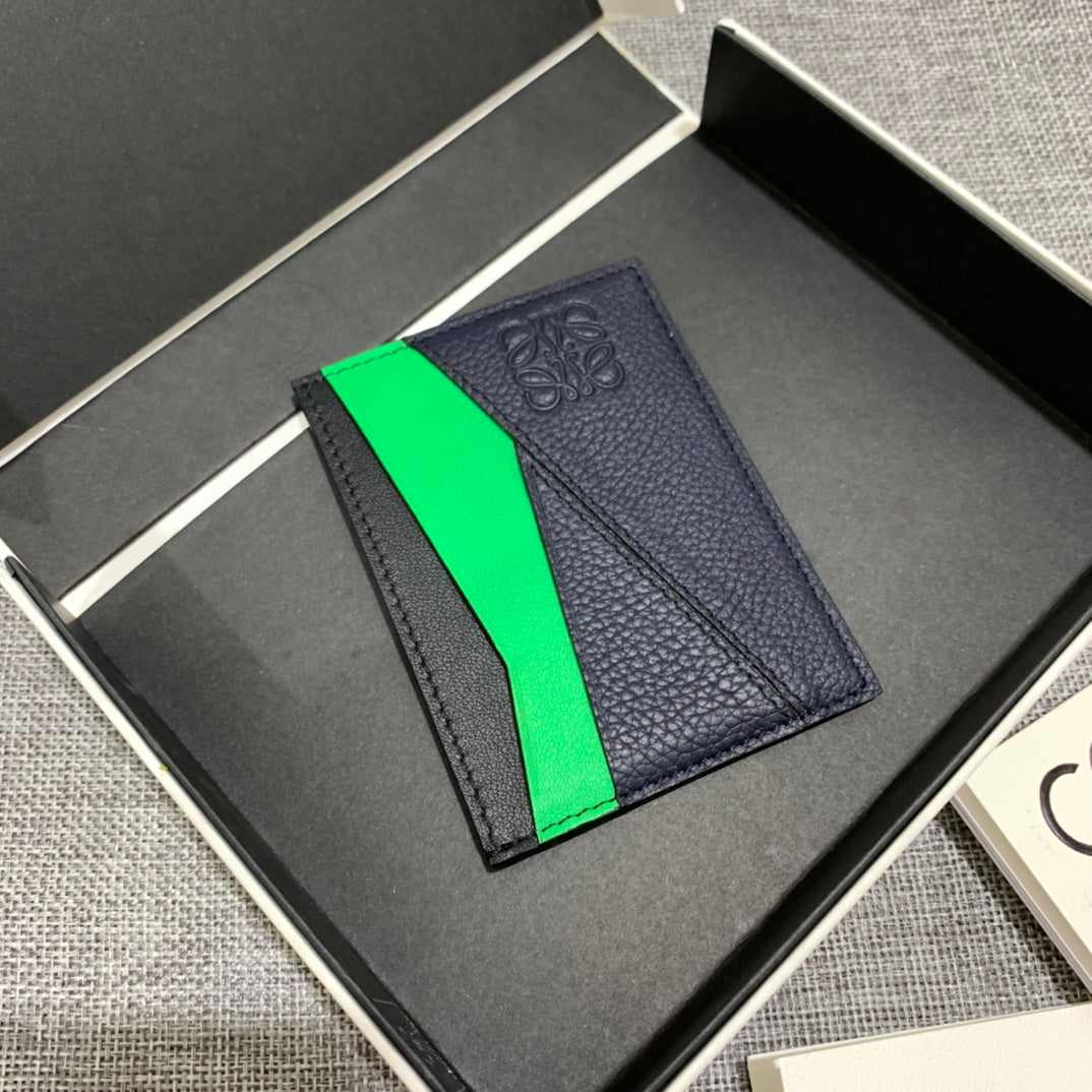 Loewe Plain Card Holder 多色拼接皮革卡包