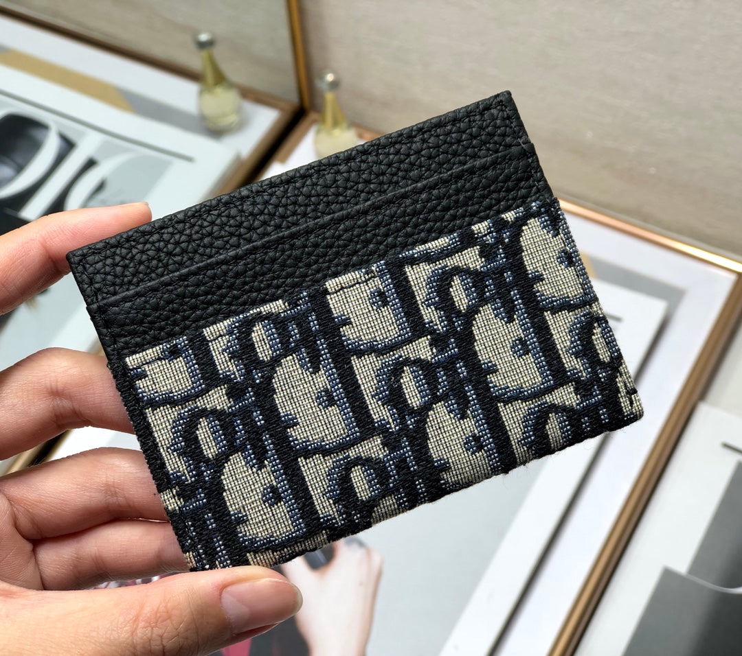Dior 帆布老花卡包