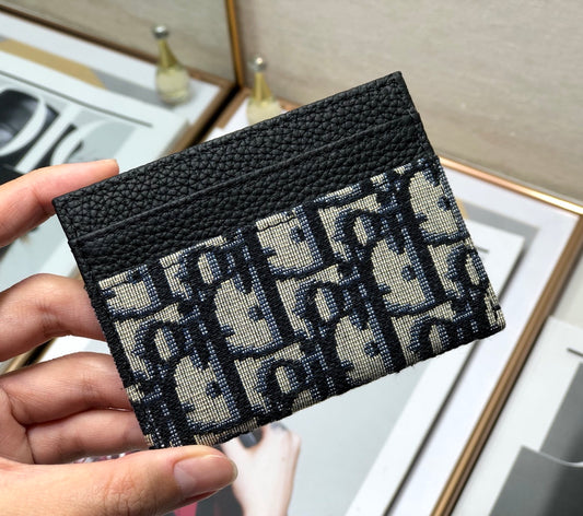 Dior 帆布老花卡包
