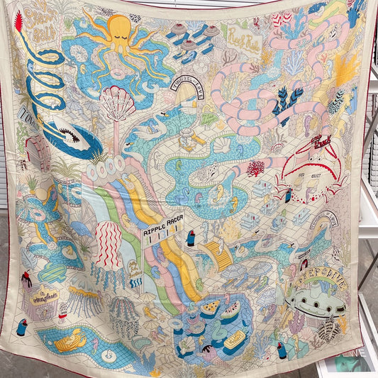 小愛款-雙面大絲巾 136cm-30%真絲70%羊毛