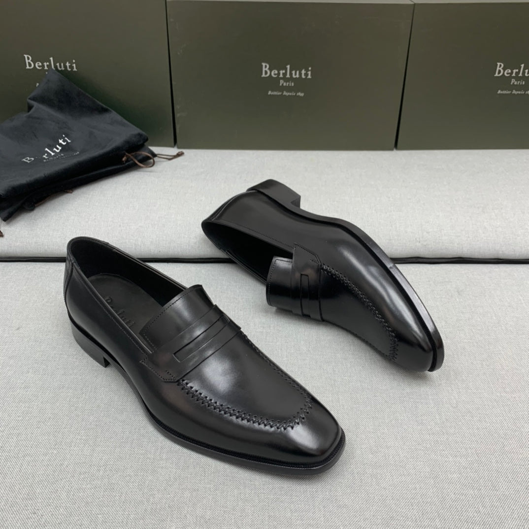 Ber-手工皮鞋 黑色