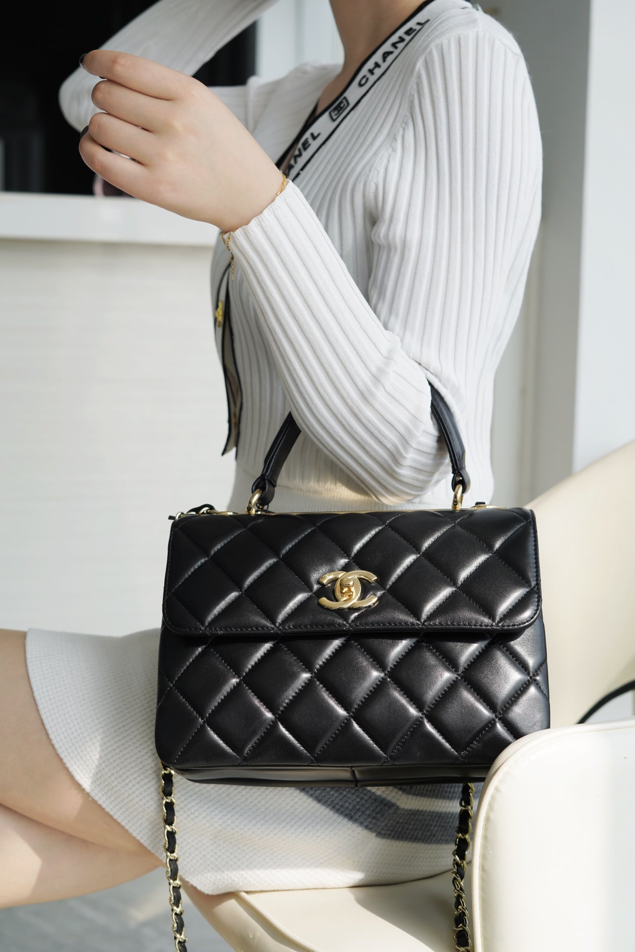 小香家-Trendy CC-菱格紋經典黑-25cm