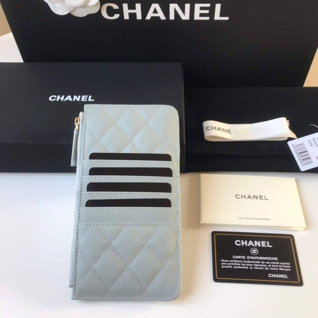 Chanel 拉鍊長夾卡包-扁長夾
