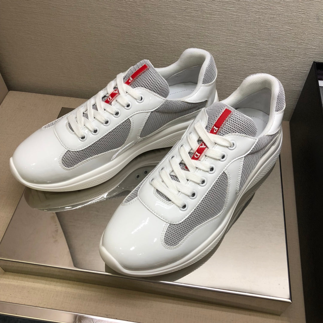 Pra-小牛皮 休閒運動鞋 白色