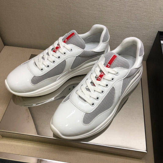 Pra-小牛皮 休閒運動鞋 白色