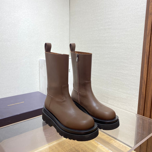 B編織-2022秋冬新款 短靴 網紅同款 咖色