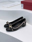 Salvatore Ferragamo鞋-菲拉格慕 VARA蝴蝶結 拼接低粗跟鞋