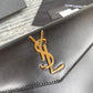 YSL ptown_新品手拿包-黑色牙籤紋金扣