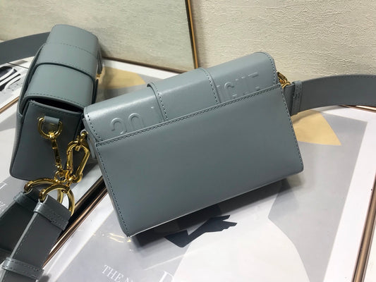 Dior 蒙田 Mini Box 珐瑯扣-17.5cm-灰